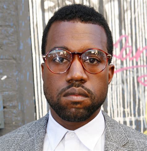 kanye west wearing glasses